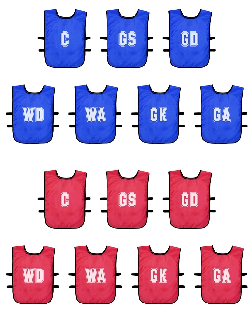 (Pack of 7) Mesh Netball Training Bibs (Infants, Kids)